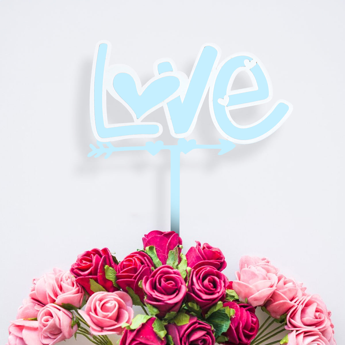 Decoración Love para Pastel, color Azul