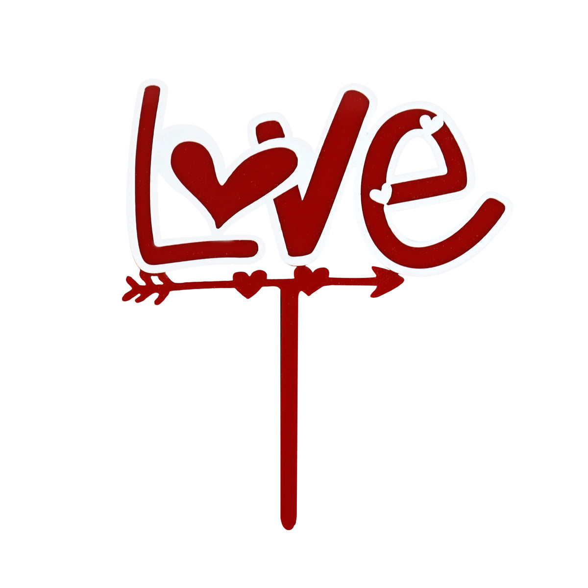 Decoración Love para Pastel, color Rojo