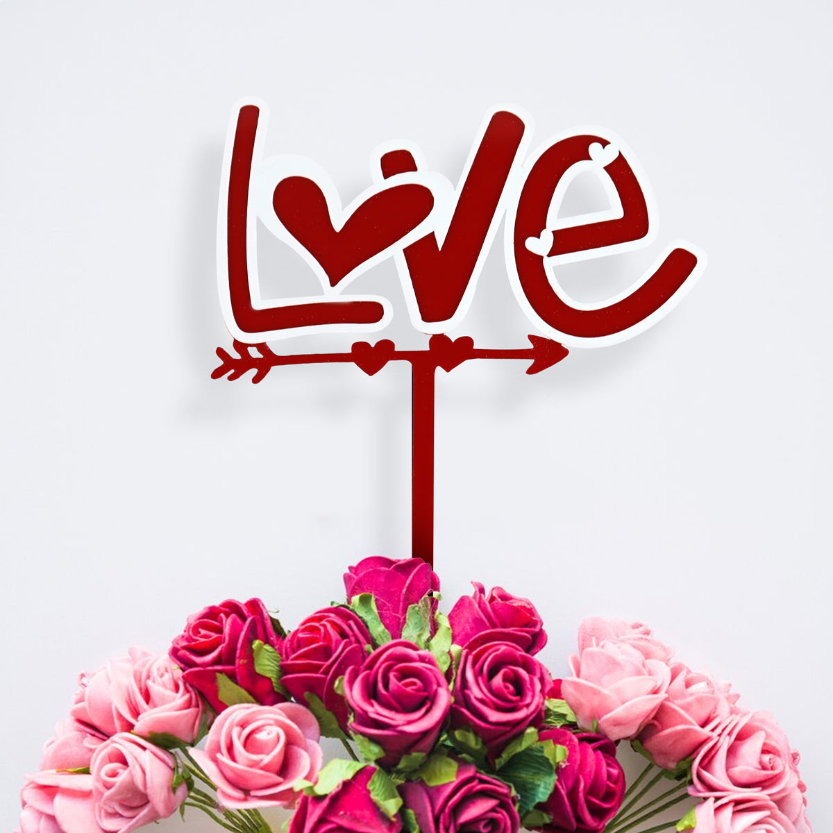 Decoración Love para Pastel, color Rojo