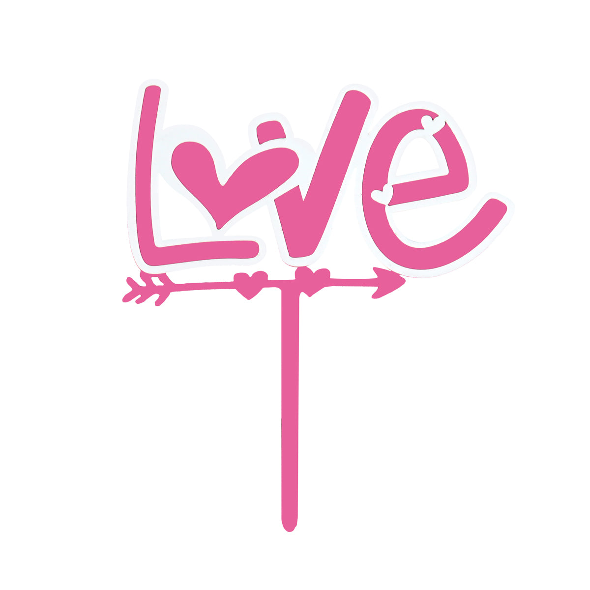 Decoración Love para Pastel, color Rosa