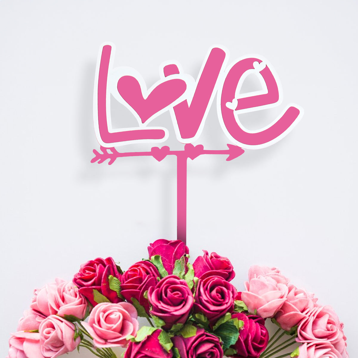 Decoración Love para Pastel, color Rosa