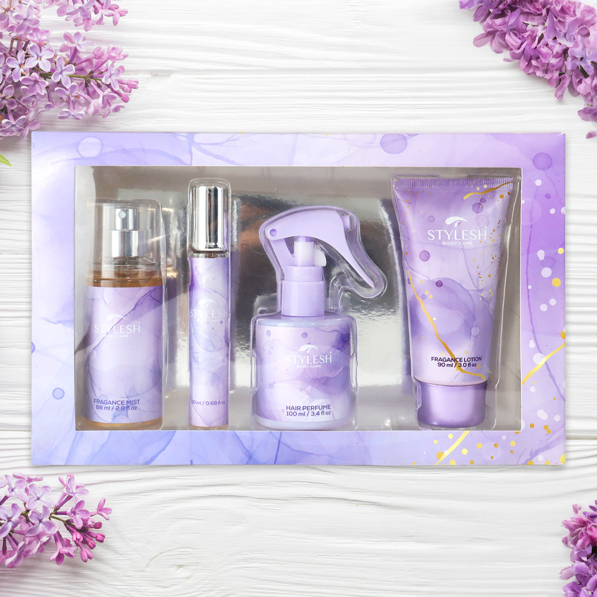 Kit Fragancia y Cuidado, Stylesh Body Care, Color Morado