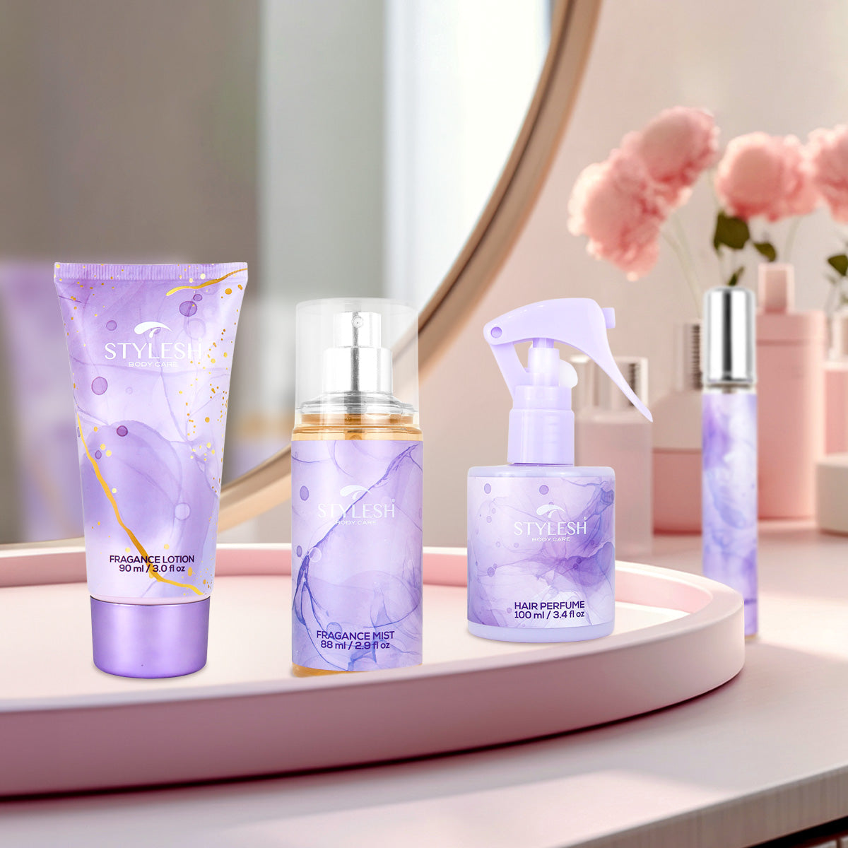Kit Fragancia y Cuidado, Stylesh Body Care, Color Morado