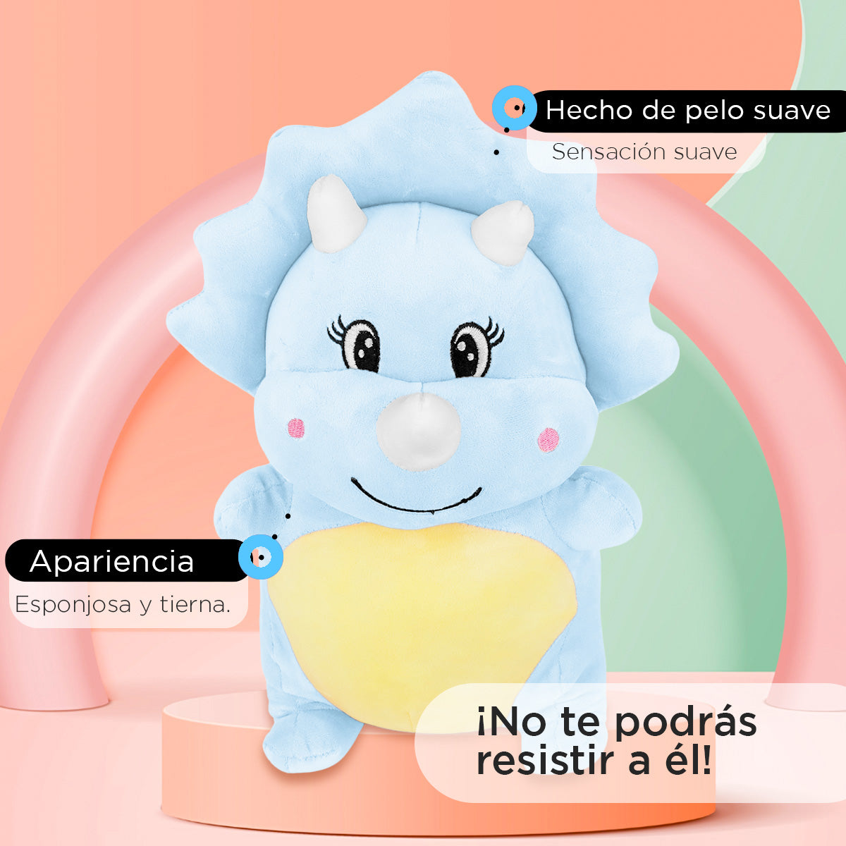 Kit de Peluche, Dinosaurio, Color Azul ¡Llévate 3 y paga 2!