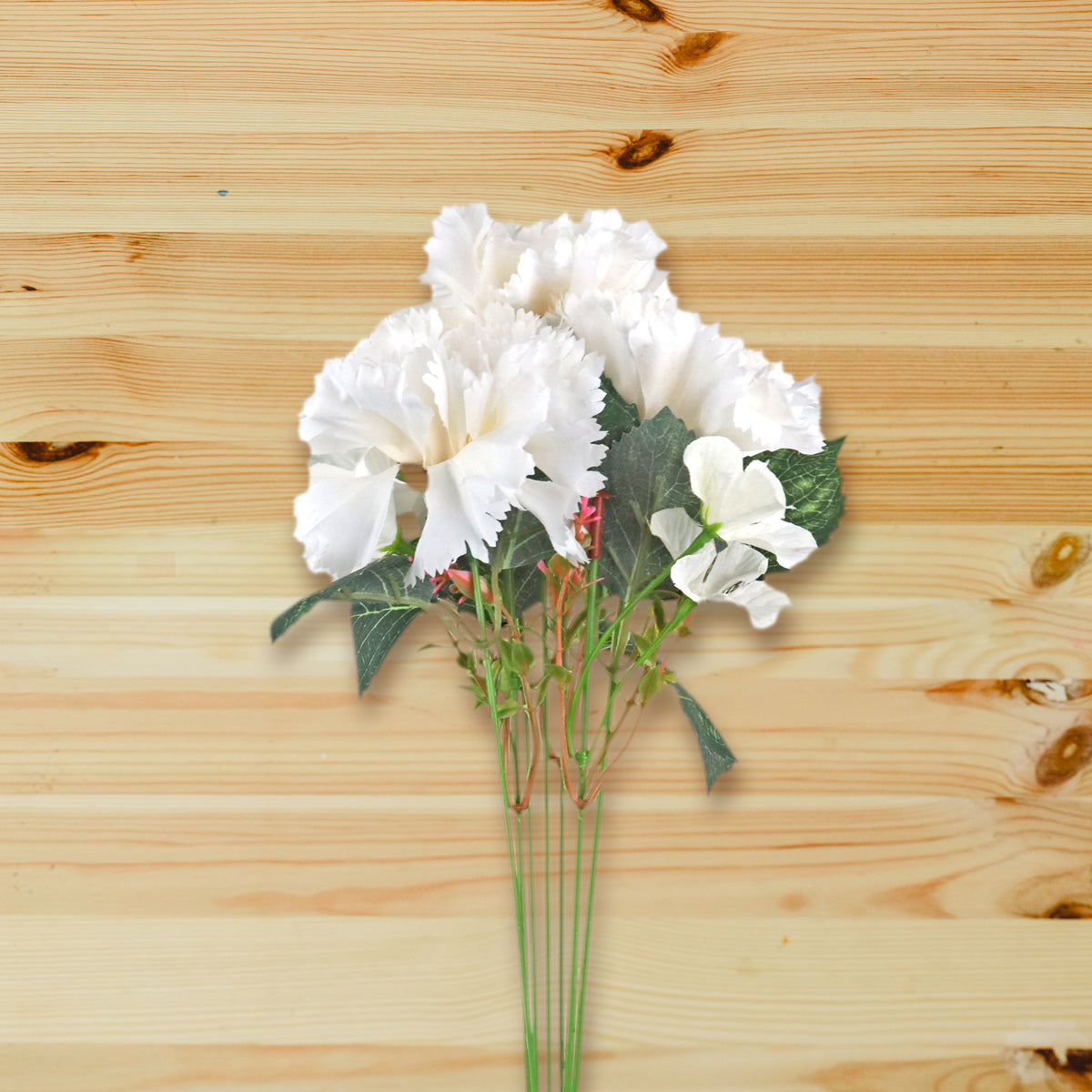 Ramo Artificial de Flores de Clavel color Blanco