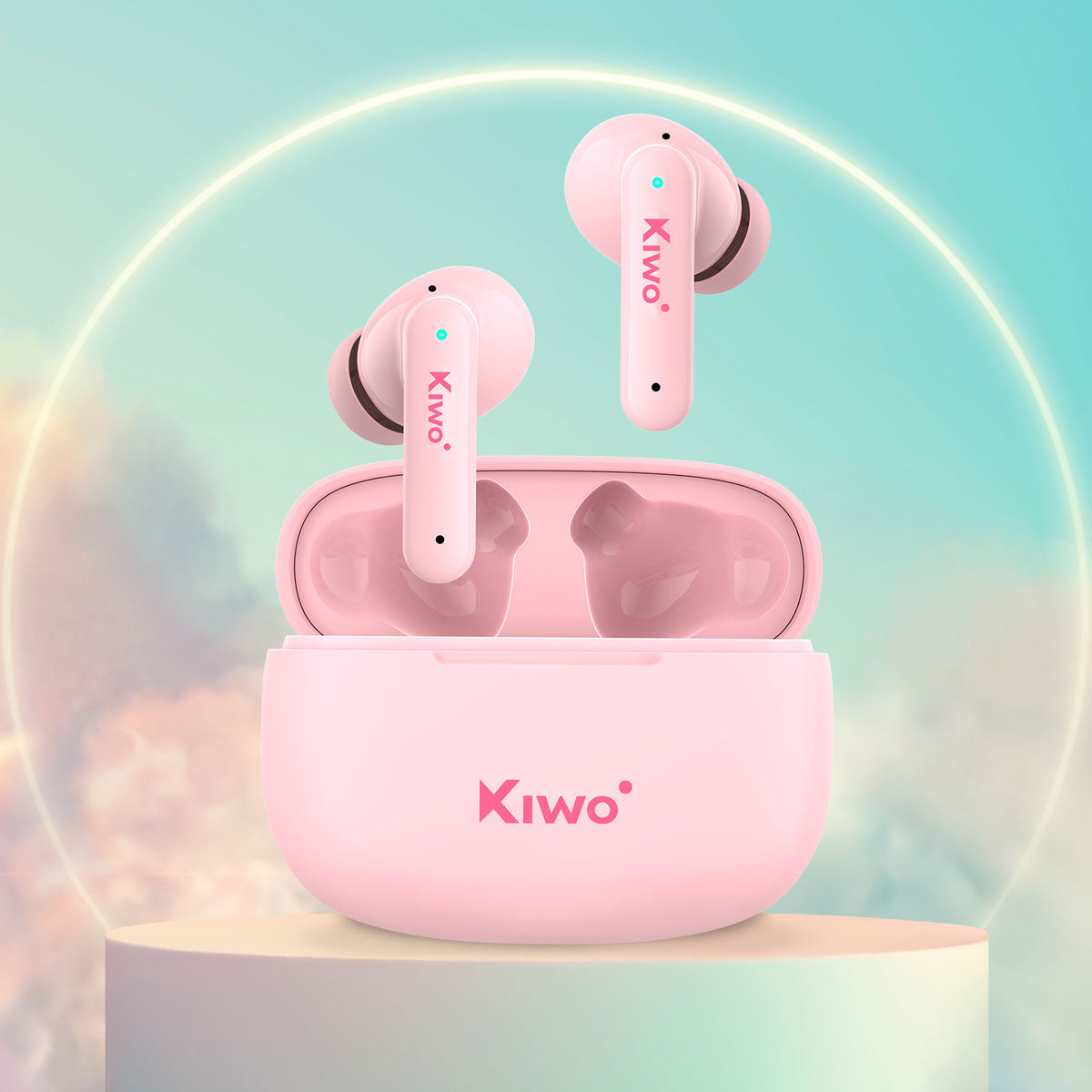 Audífonos Inalámbricos True Wireless Nai color Rosa, Kiwo