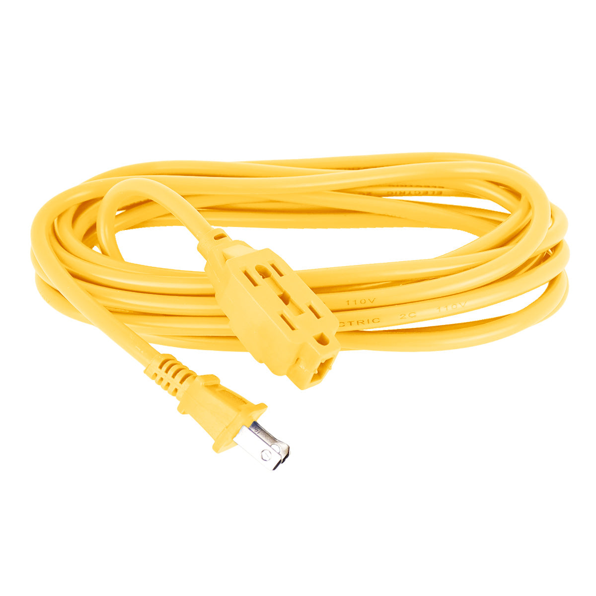 Extensión Eléctrica con 3 Contactos Polarizados, 4 metros, color Amarillo