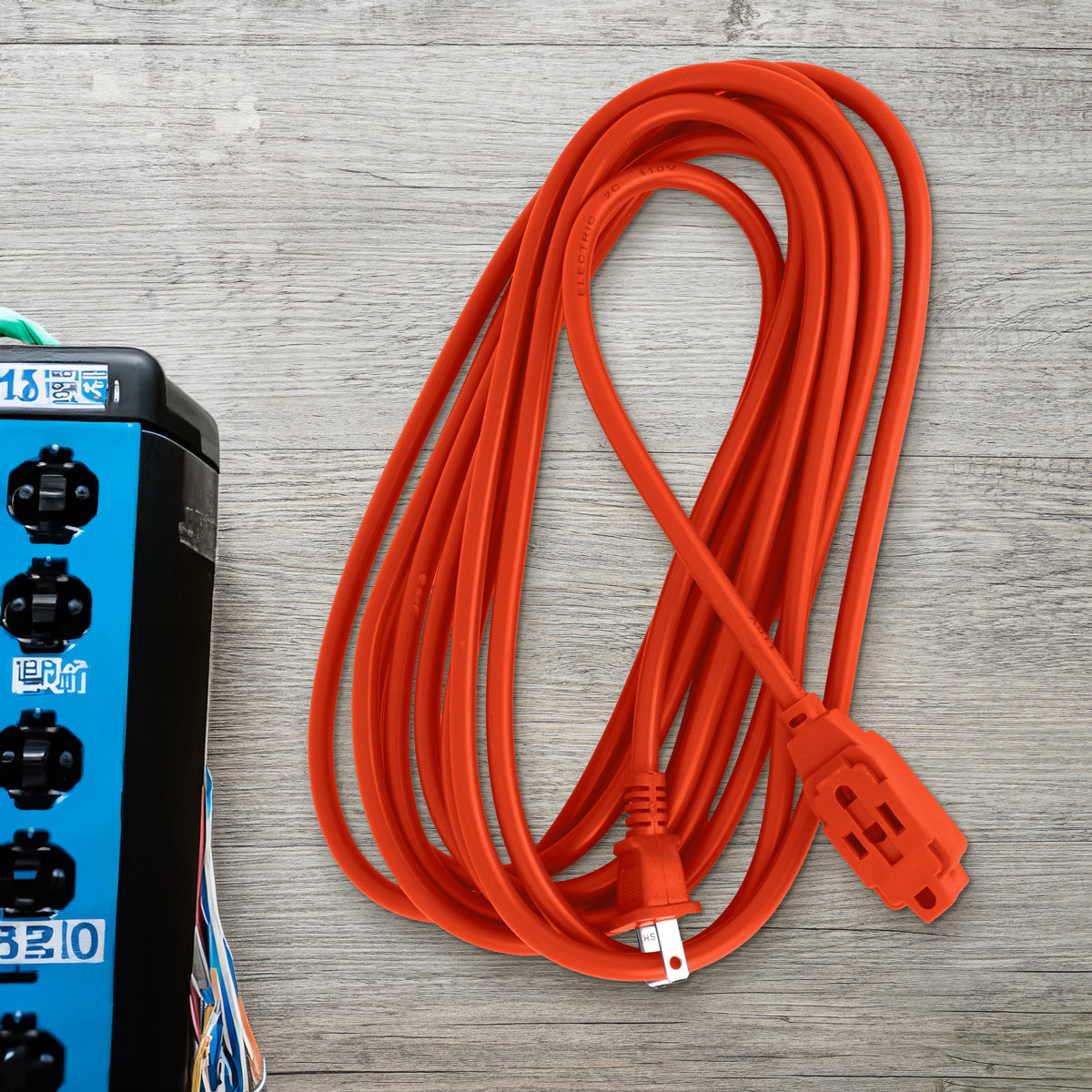 Extensión Eléctrica, 3 m, Color Naranja