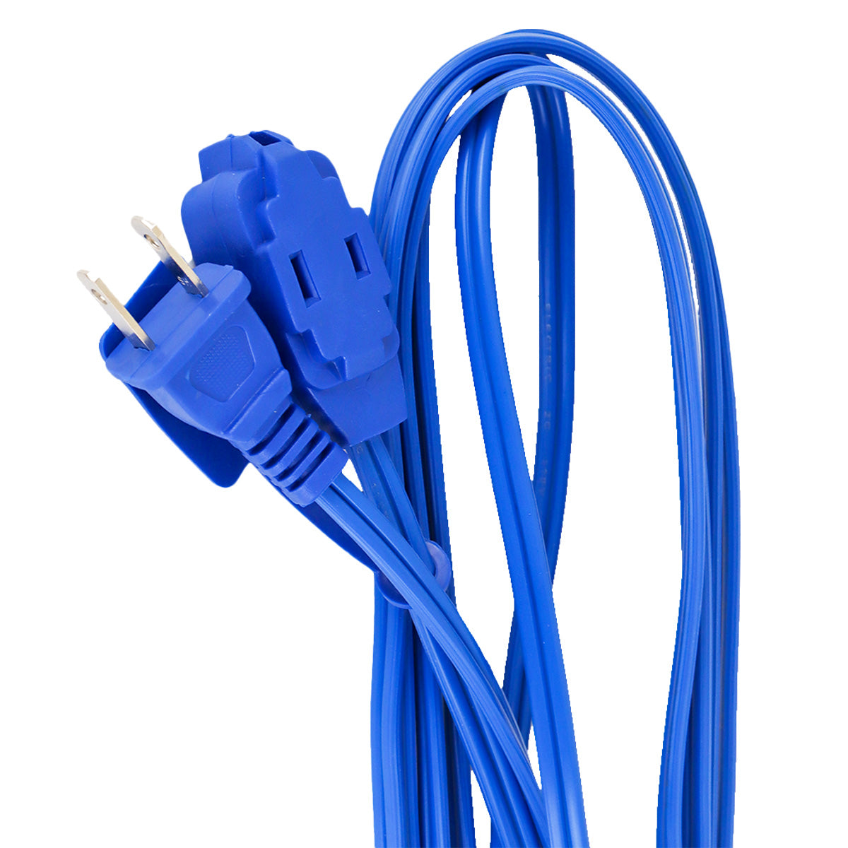 Extensión Eléctrica con 2 Contactos, color Azul