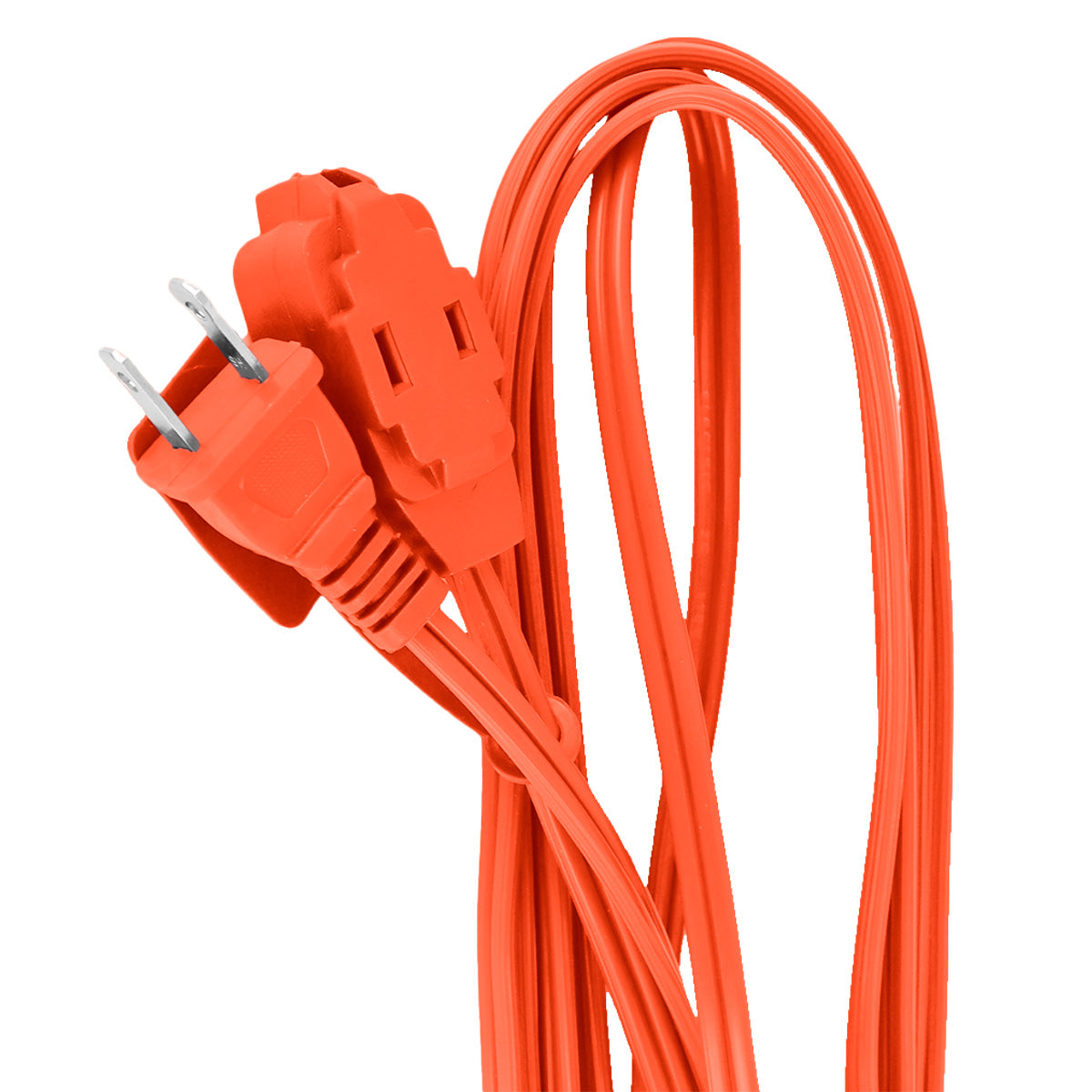 Extensión Eléctrica con 2 Contactos, color Naranja