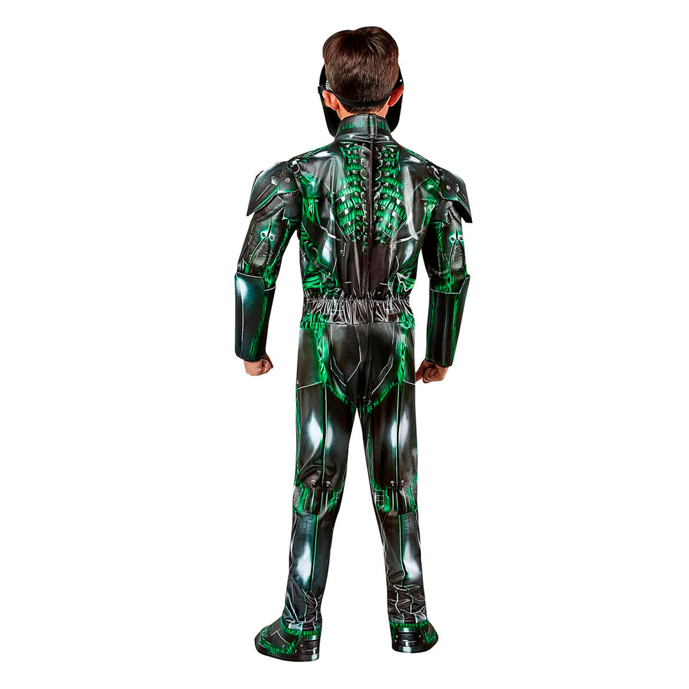 Disfraz de Cyborg Verde Iluminado para Niño