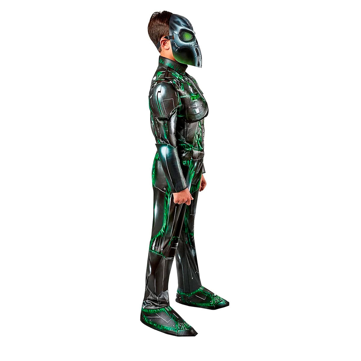Disfraz de Cyborg Verde Iluminado para Niño