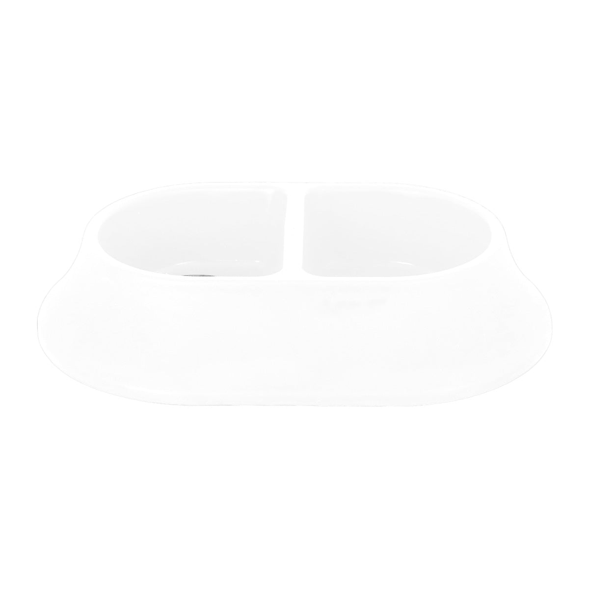 Plato Doble color Blanco para Mascota