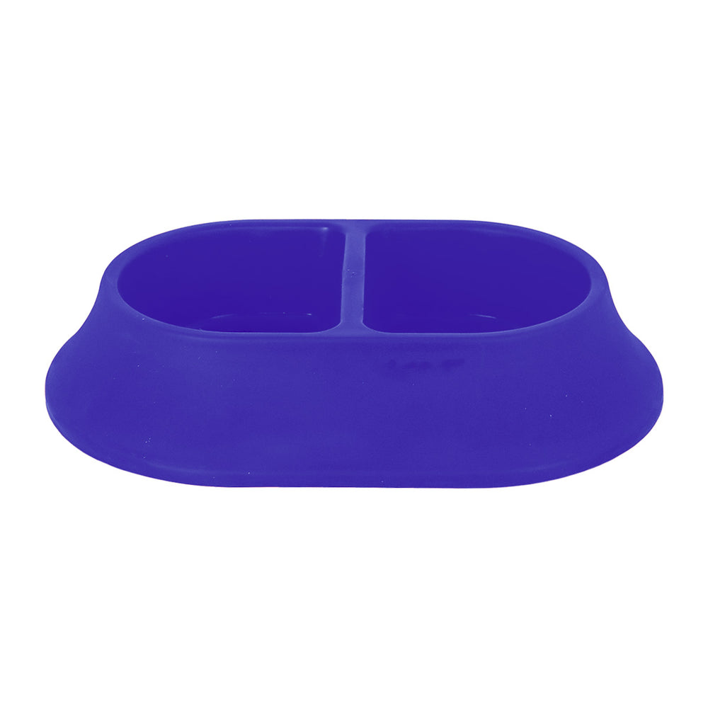 Plato Doble color Azul para Mascota