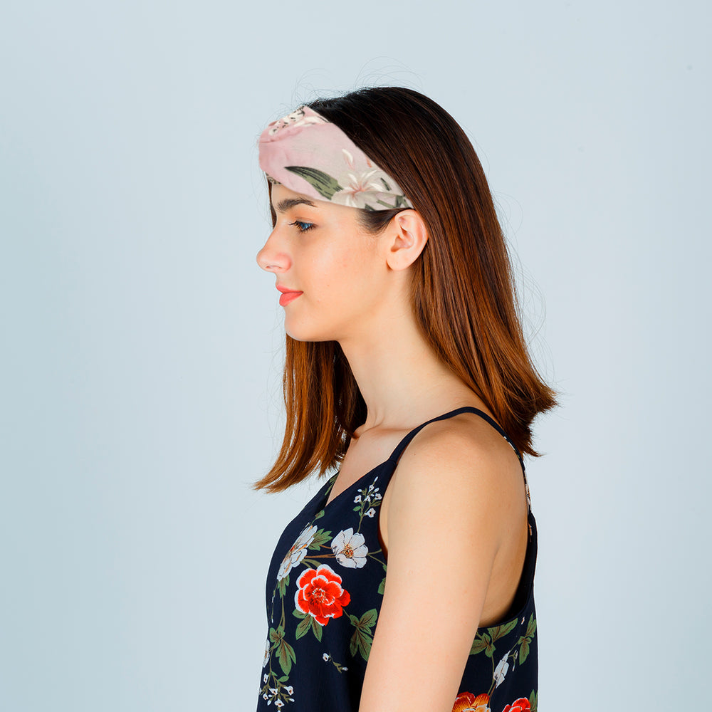 Banda Elástica para Cabello con Estampado de Flores