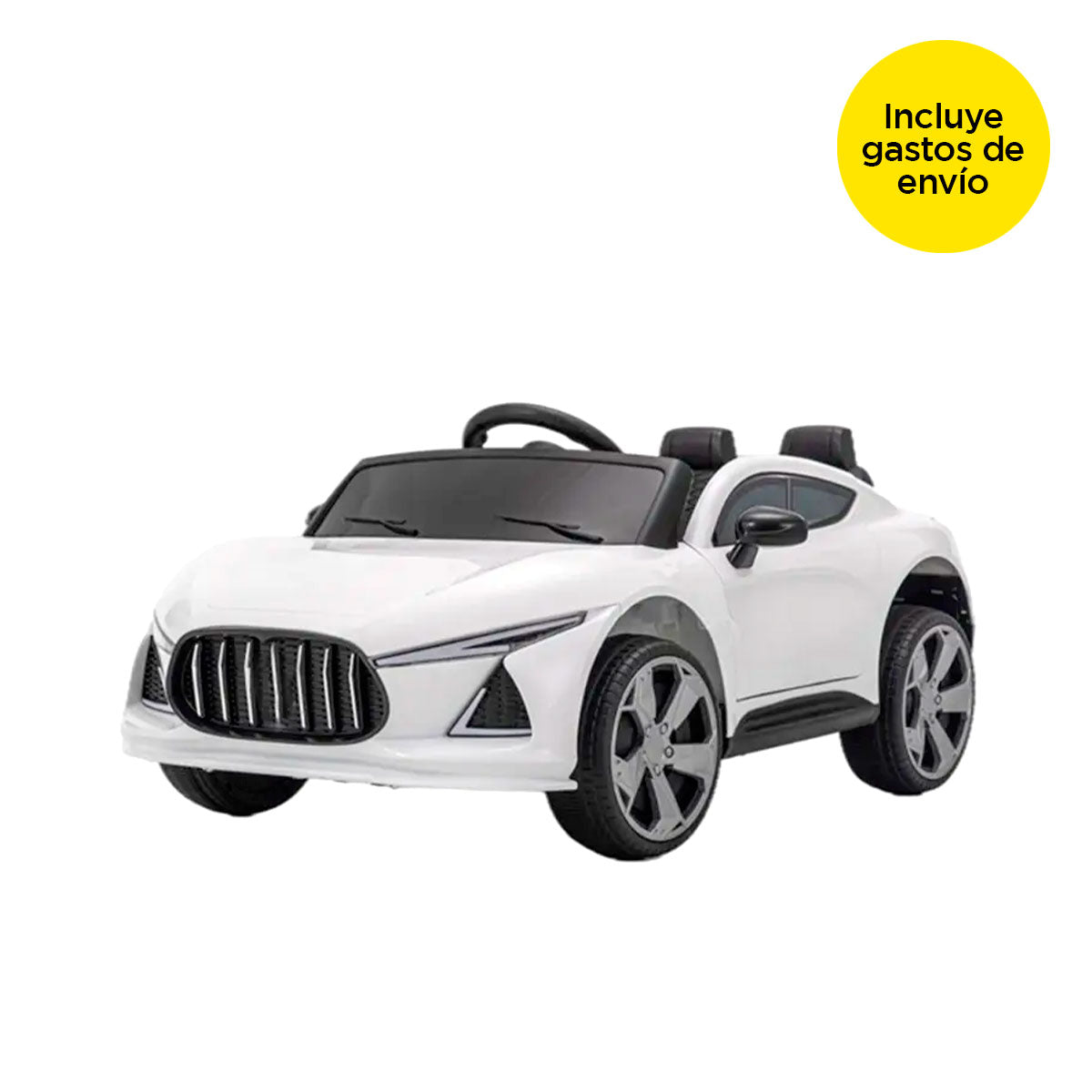 Carrito Eléctrico Deportivo color Blanco para Niños