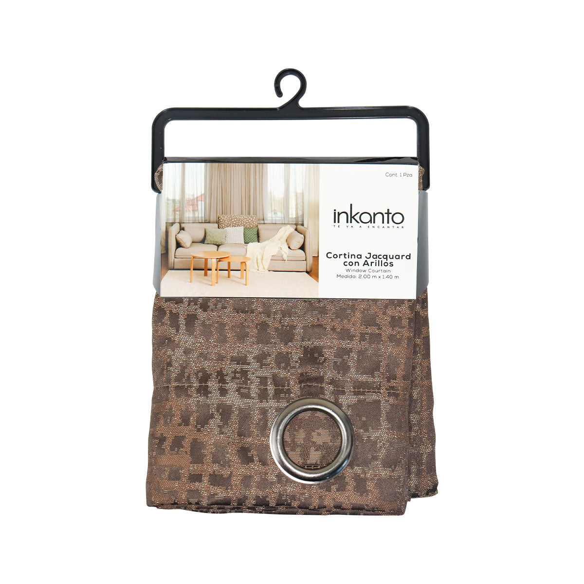 Cortina Diseño color Café 200 x 140cm