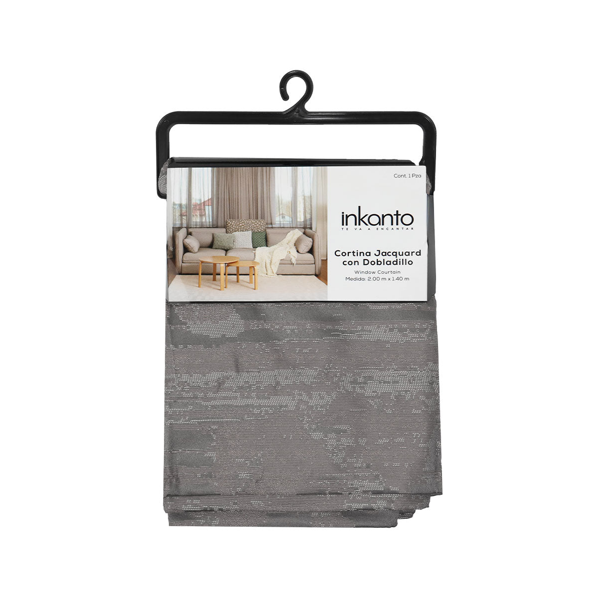 Cortina Diseño de Jaspeado color Gris 200 x 140cm