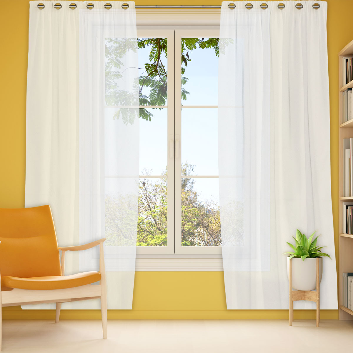 Cortina Diseño Trasparente color Blanco 200 x 140cm