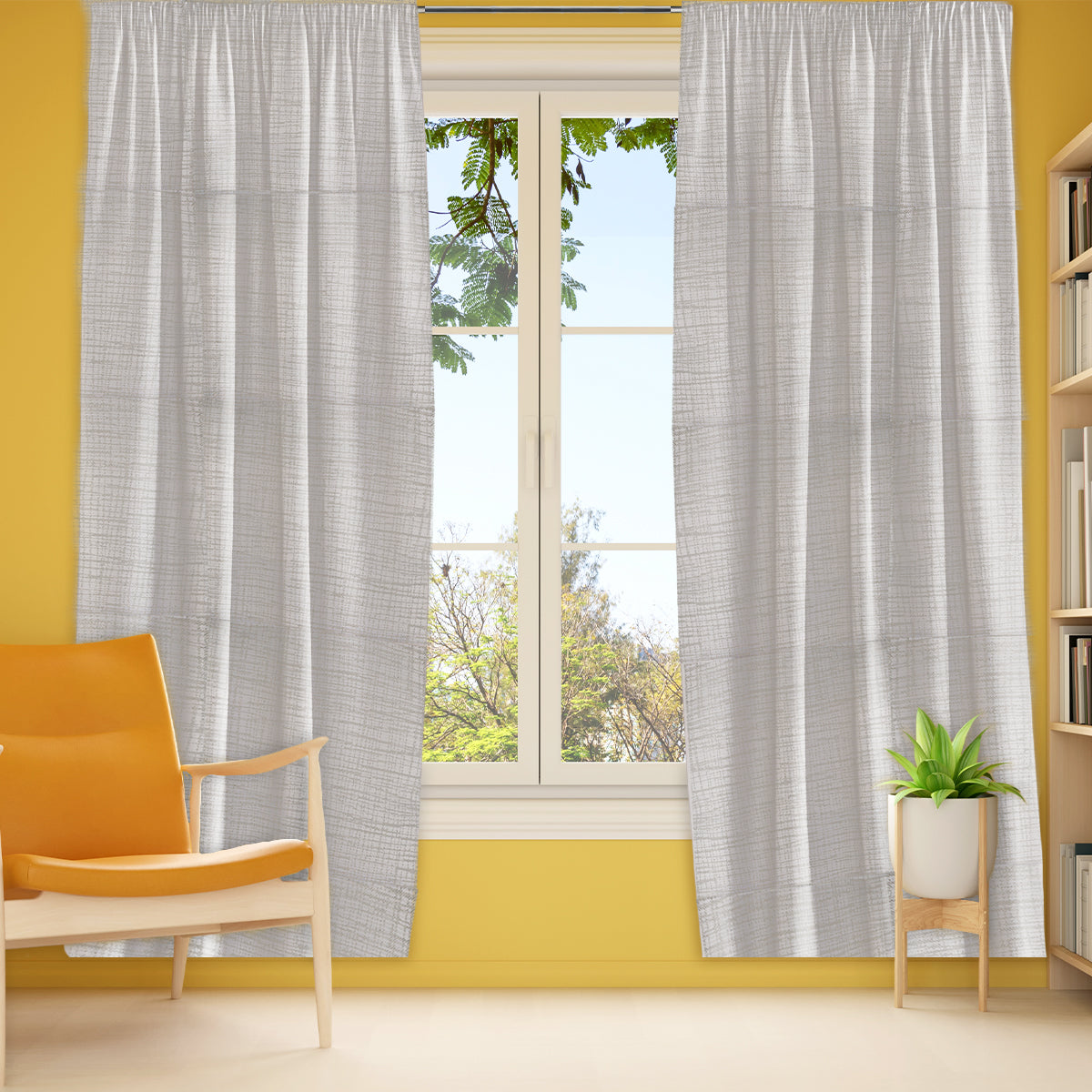 Cortina Diseño Jaspeado color Gris claro 200 x 140cm