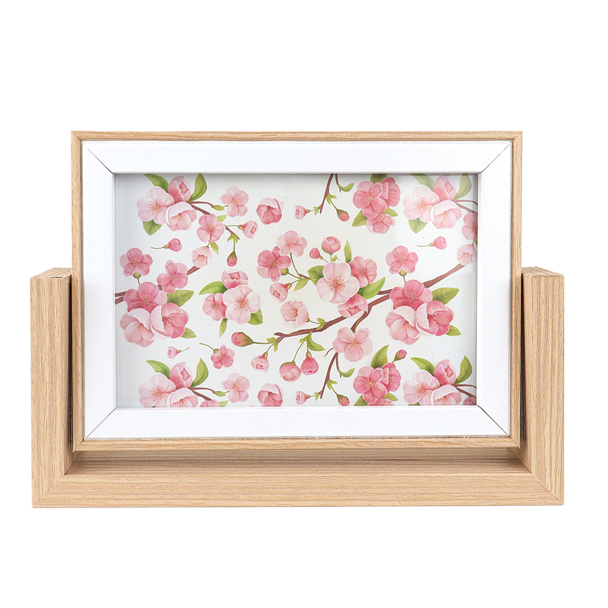 Portarretrato Movil de Madera Clara, 19x14 cm