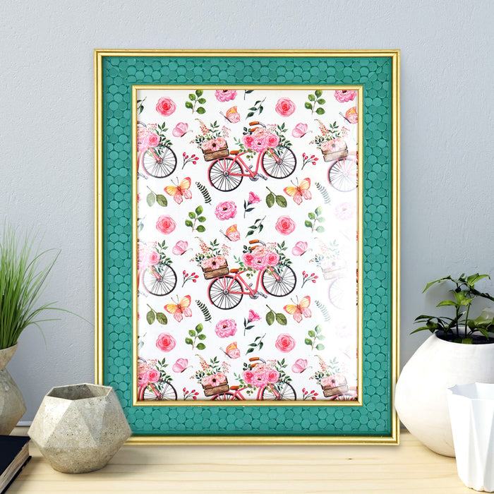 Portarretratos con Marco color Verde Esmeralda, 12x17cm