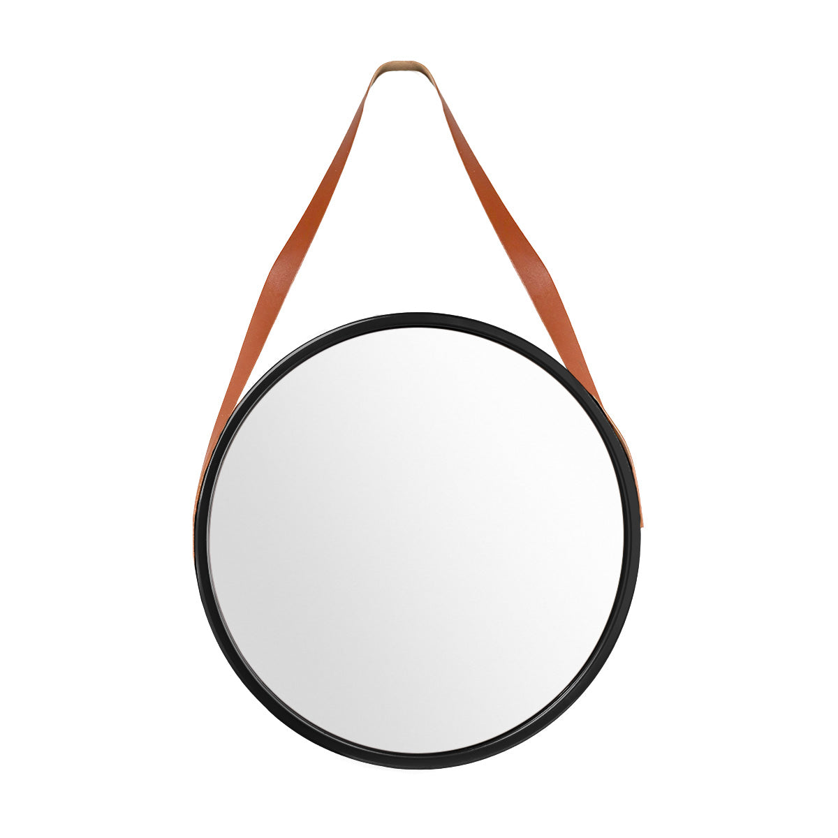 Espejo Redondo con Marco Color Negro