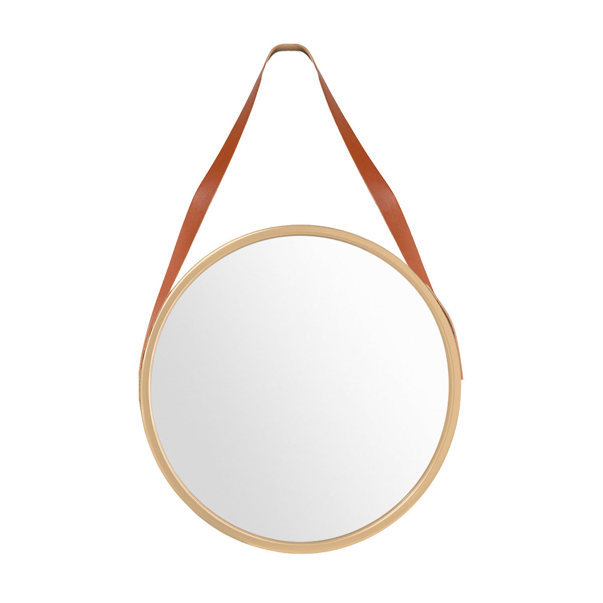 Espejo Redondo con Marco Color Oro