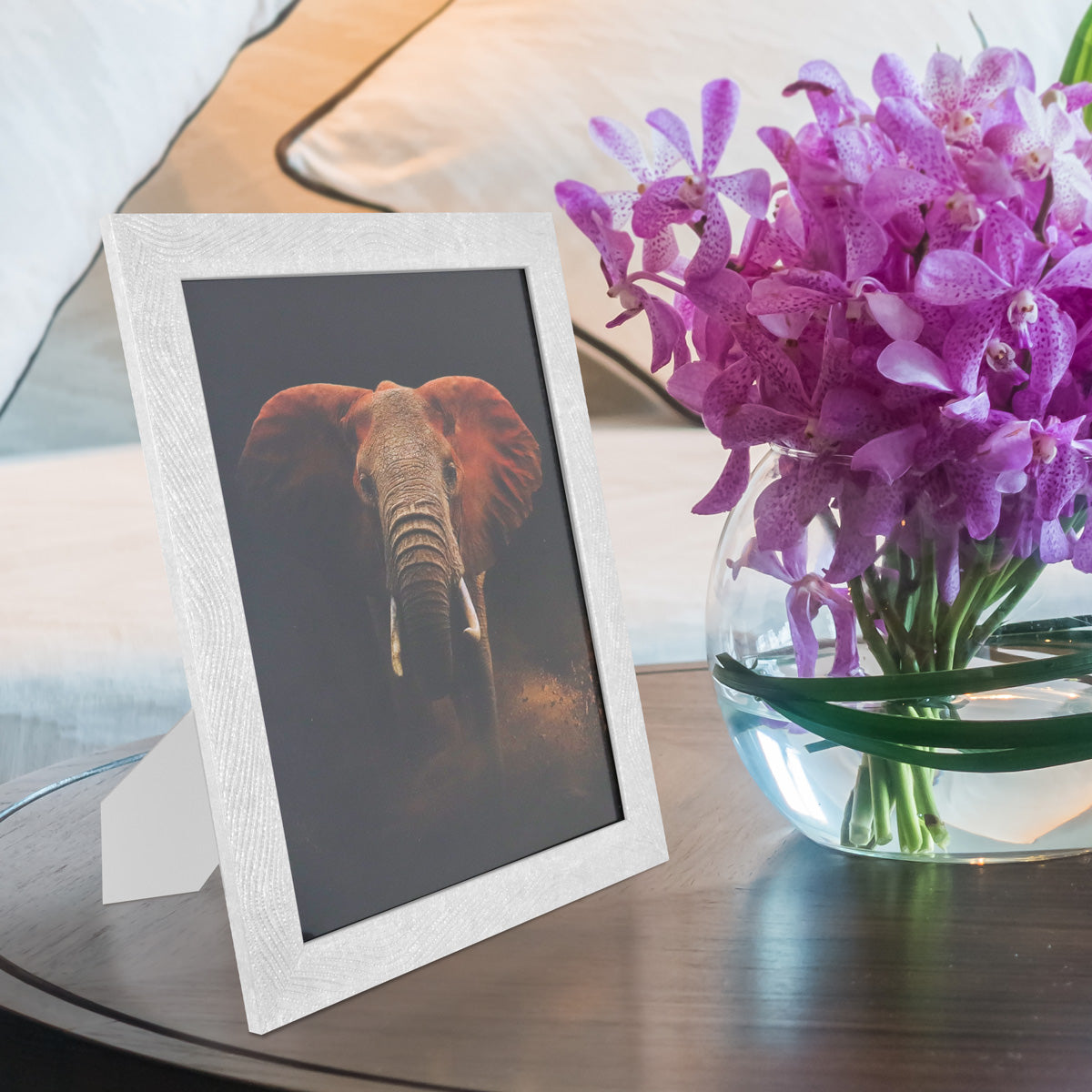 Portarretrato con Marco color Blanco, Líneas, 20x25cm