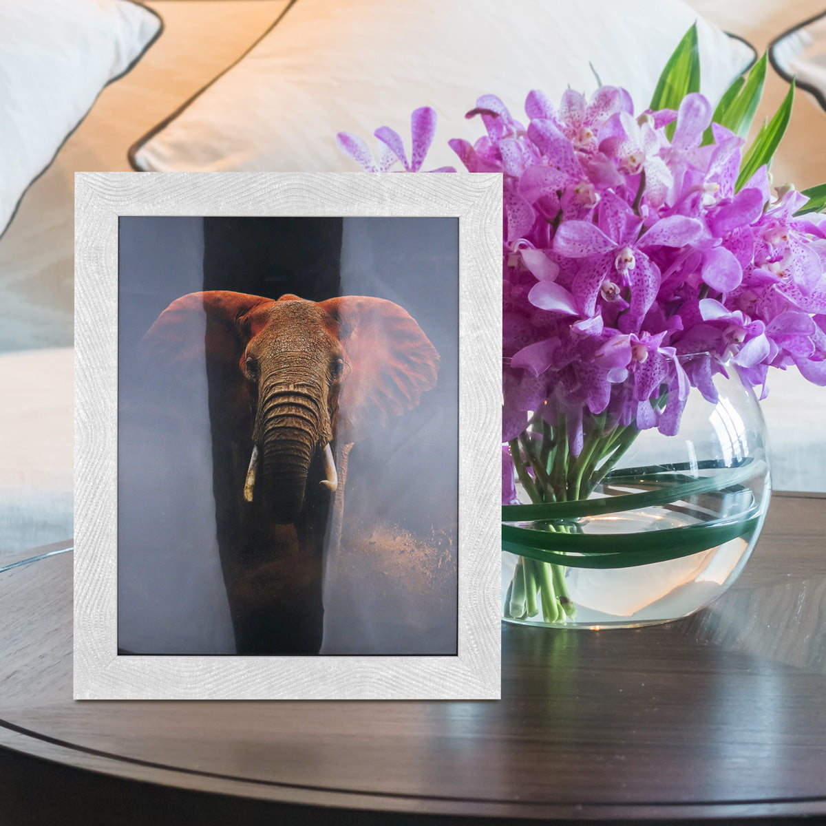 Portarretrato con Marco color Blanco, Líneas, 20x25cm