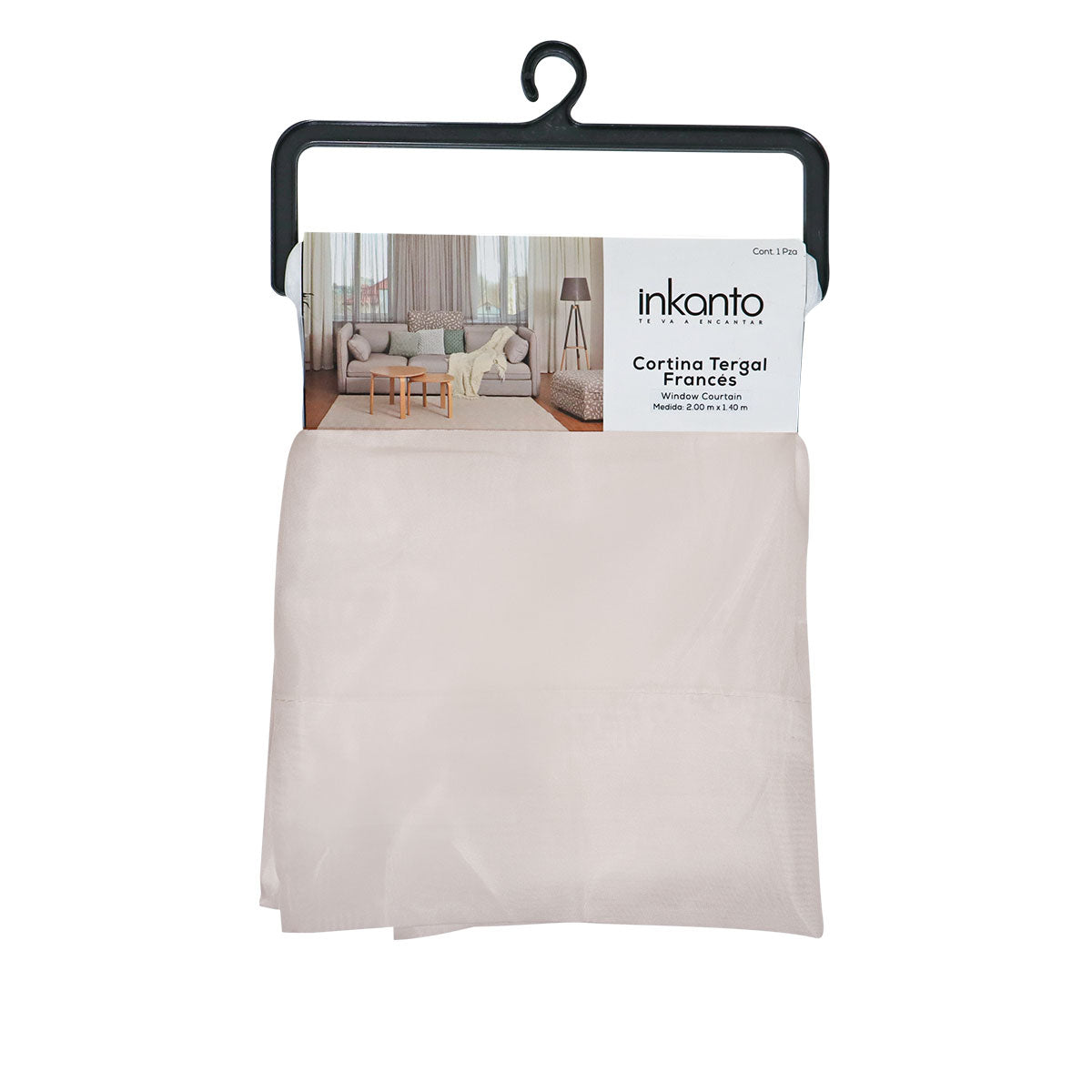 Cortina Diseño Trasparente color Hueso 200 x 130cm