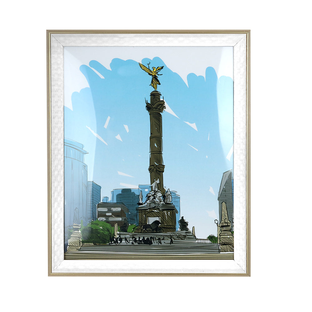 Portarretratos con Marco Trenzado color Blanco, 20x25cm