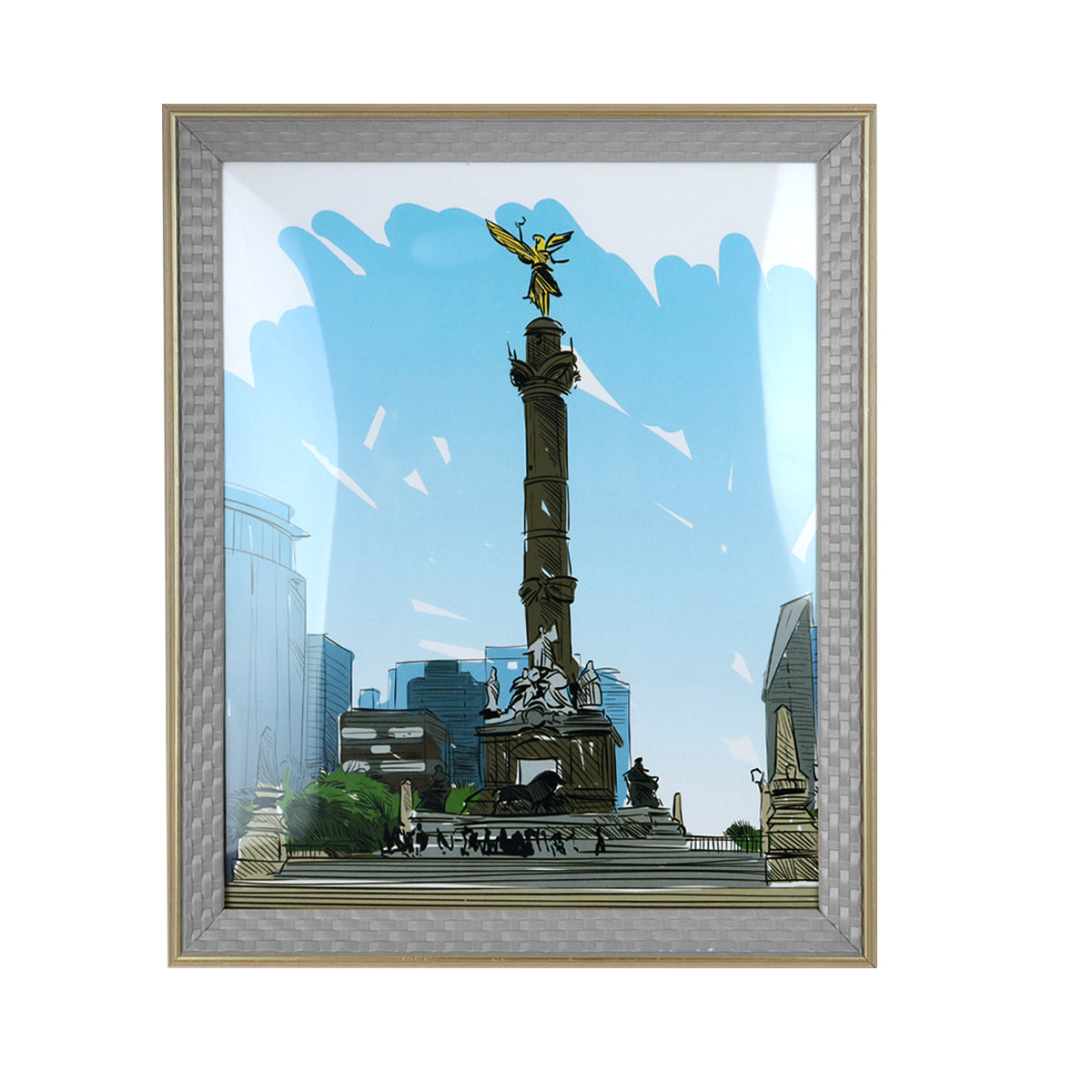 Portarretratos con Marco Trenzado color Gris, 20x25cm