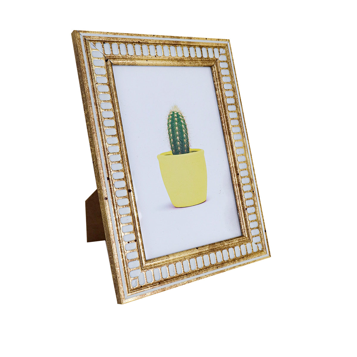 Portarretratos con Marco color Bronce con Blanco 10x15cm