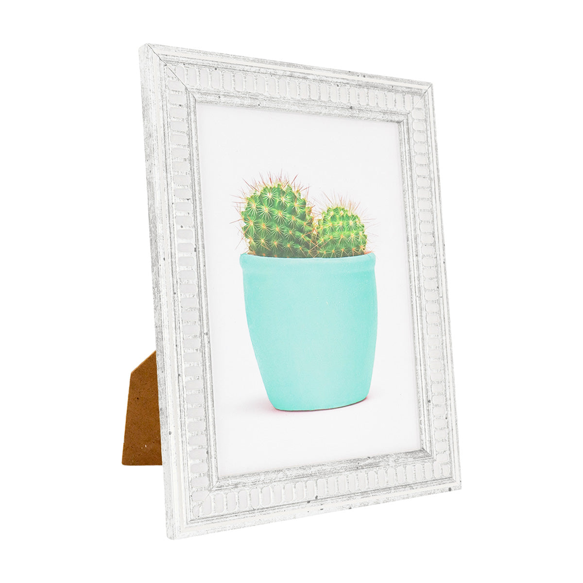 Portarretratos con Marco color Blanco con Plata 18x13cm