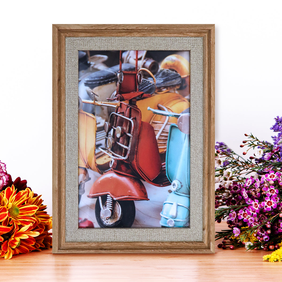 Portarretratos con Marco color Camel 10x15cm