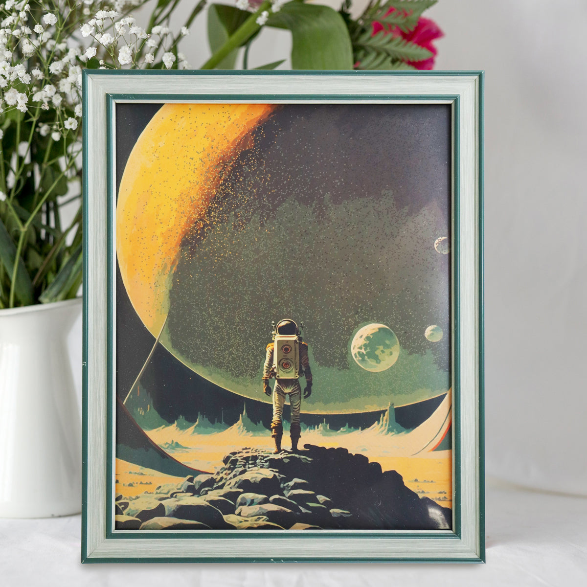 Portarretrato de Madera, Color Verde, 20x25 cm