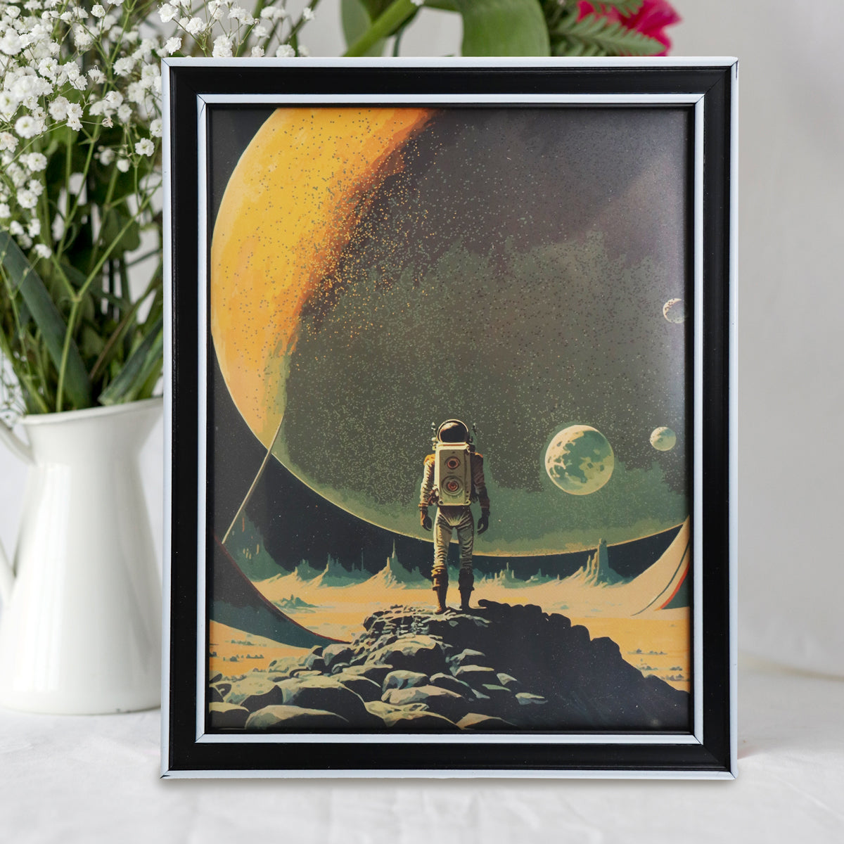 Portarretrato de Madera, Color Negro, 20x25 cm