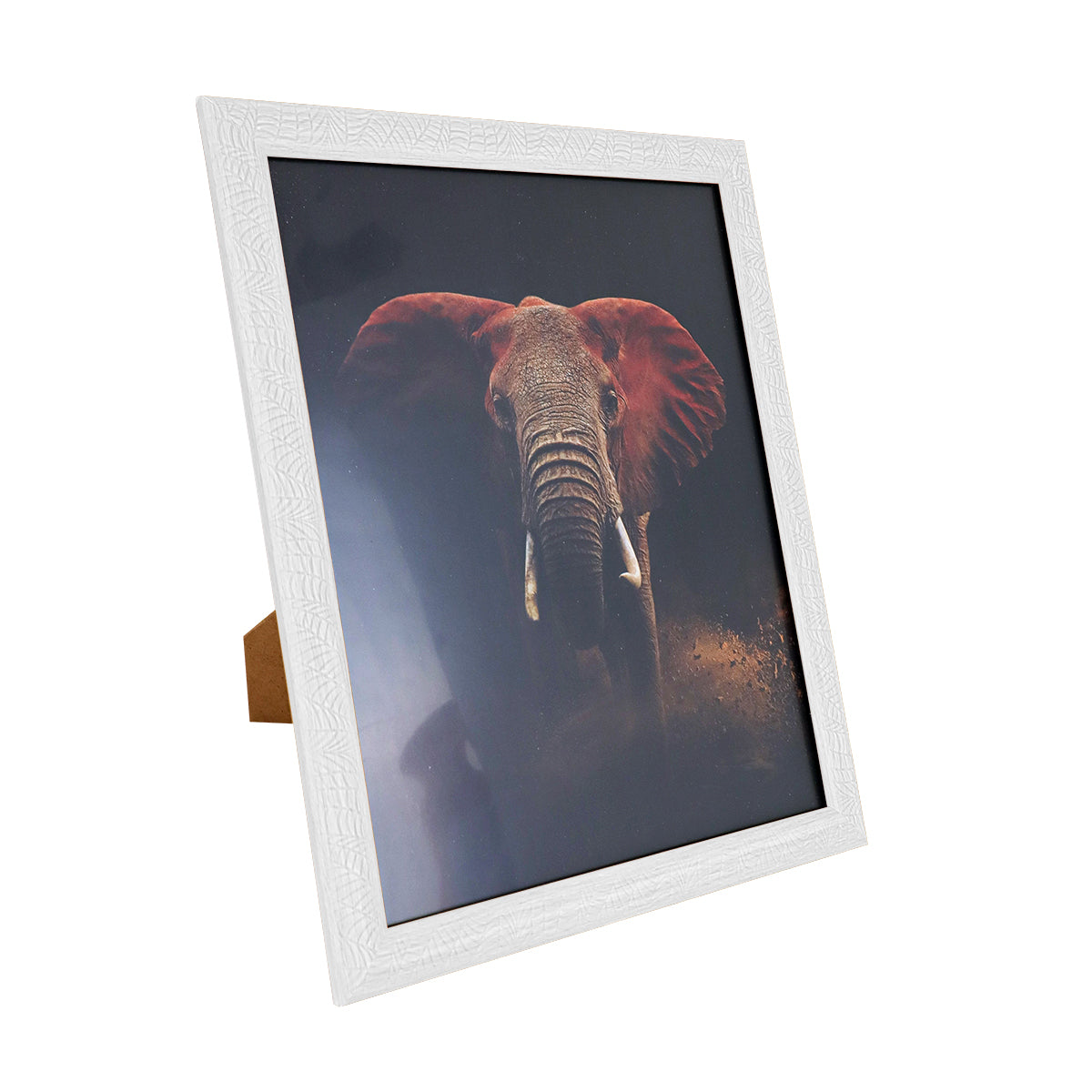 Portarretratos con Diseño de Hojas color Blanco, 20x25cm