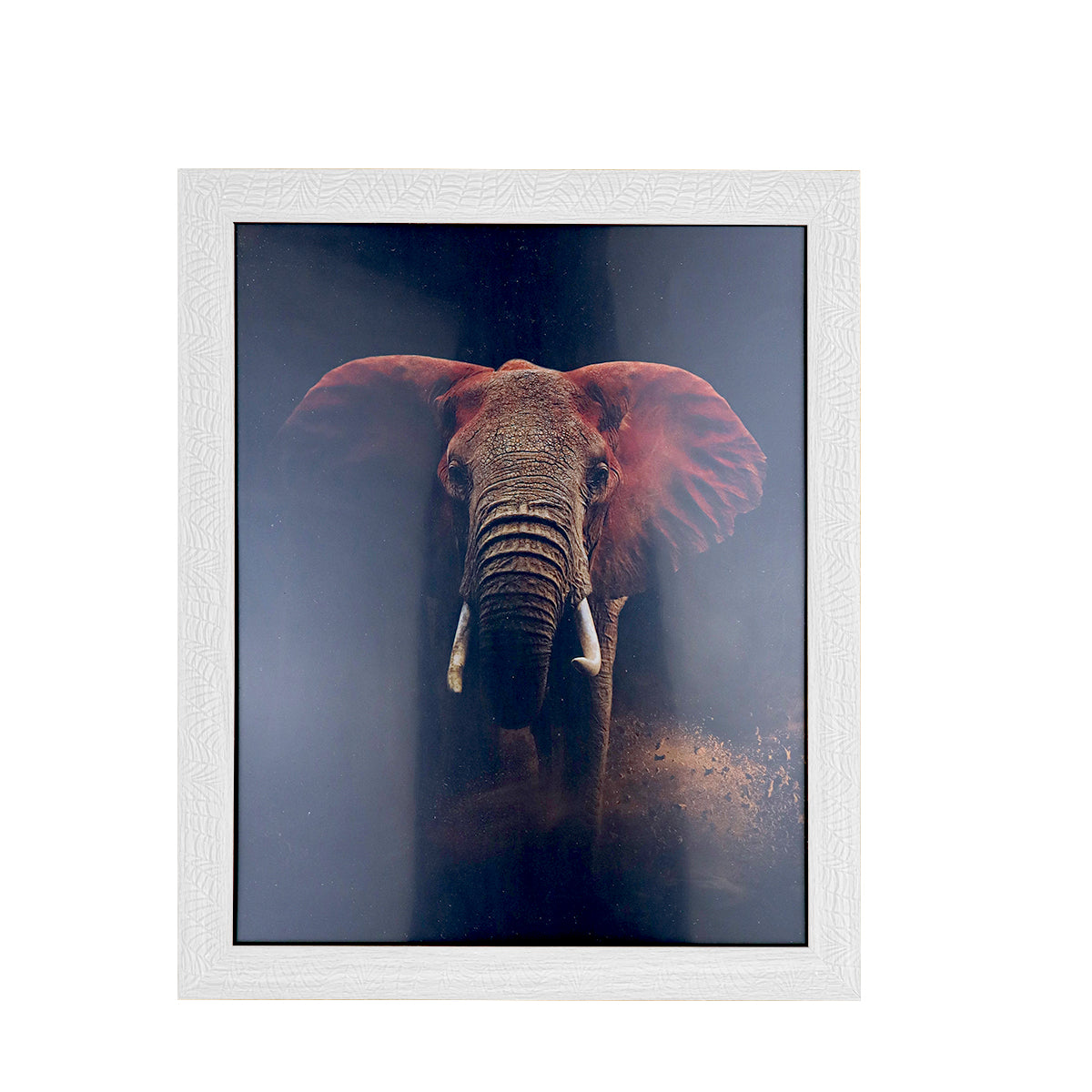 Portarretratos con Diseño de Hojas color Blanco, 20x25cm