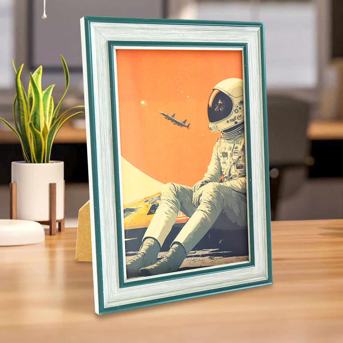 Portarretrato, Diseño Clásico, Color Verde, 12x17 cm