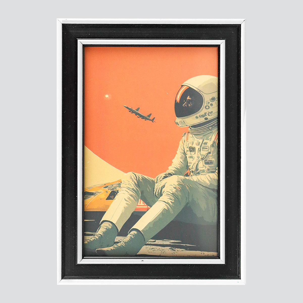 Portarretrato, Diseño Clásico, Color Blanco y Negro, 12x17 cm