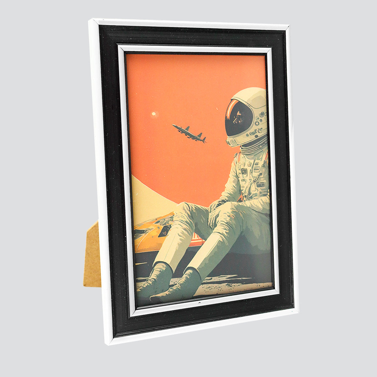 Portarretrato, Diseño Clásico, Color Blanco y Negro, 12x17 cm