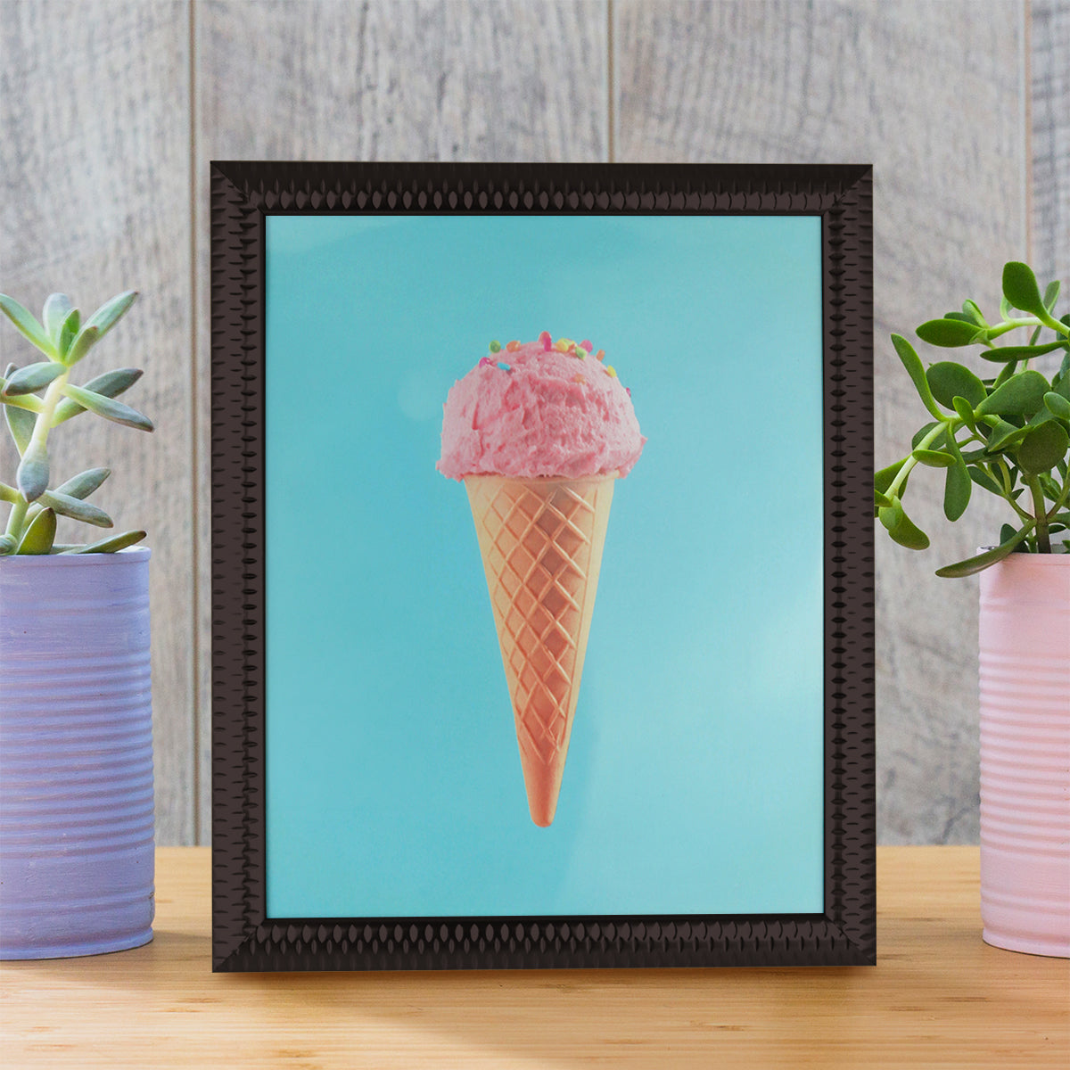 Portarretrato Textura Líneas, Color Negro, 20x25 cm