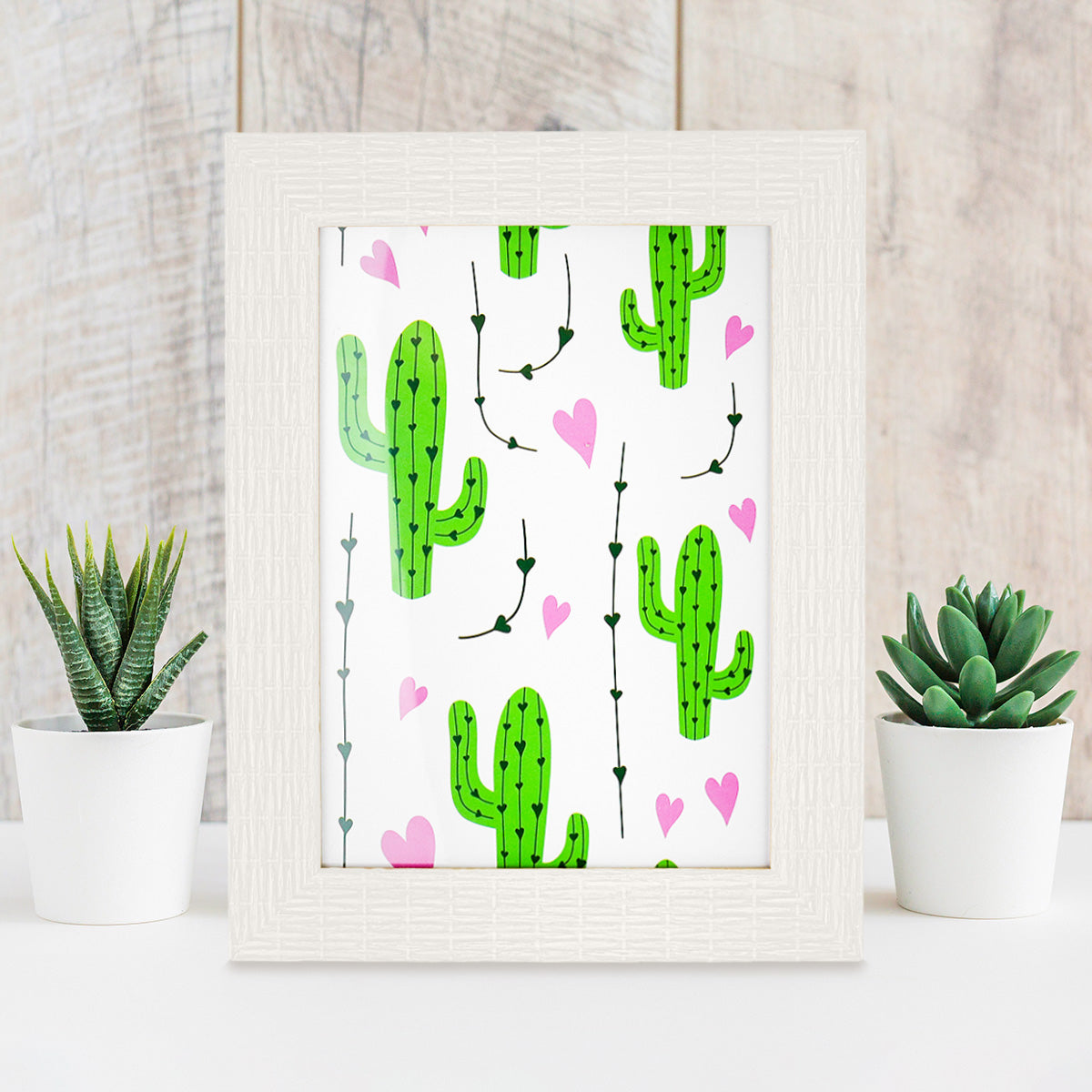 Portarretratos color Blanco, 18x13cm