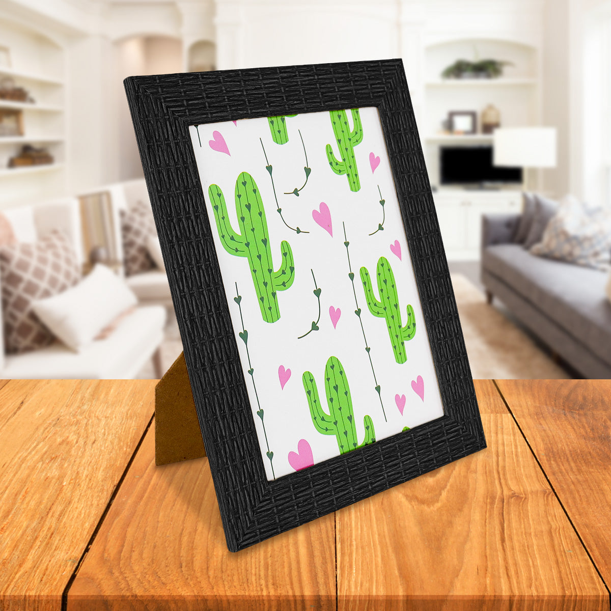 Portarretratos color Negro, 18x13cm