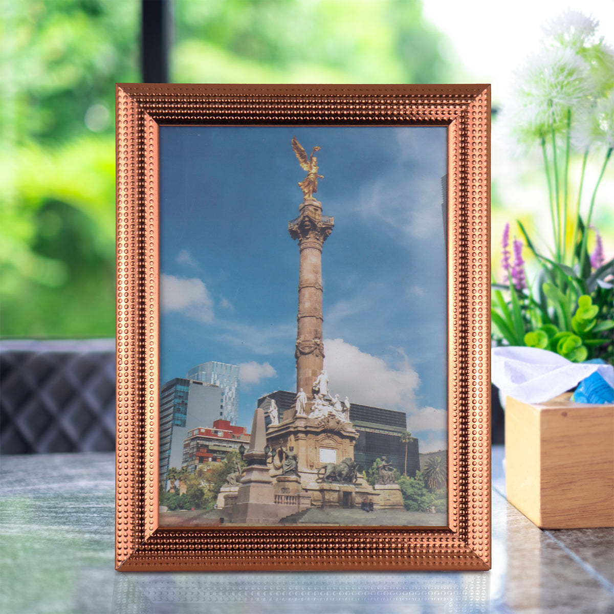 Portarretrato con Marco Metálico color Cobre 13x18cm