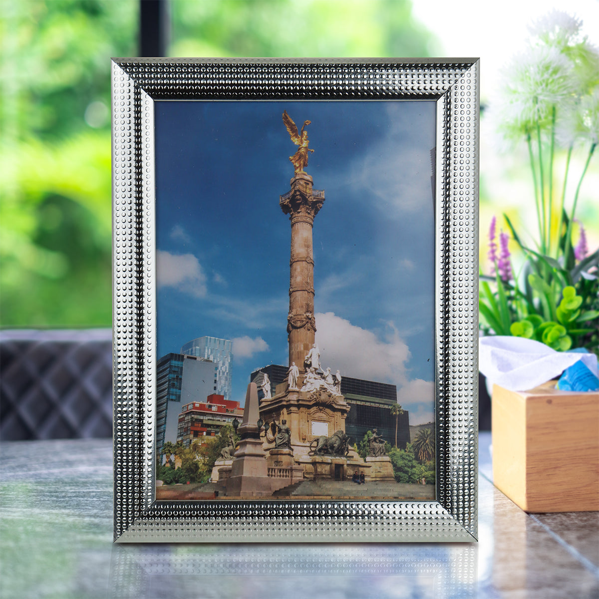 Portarretrato con Marco Metálico color Plata 13x18cm