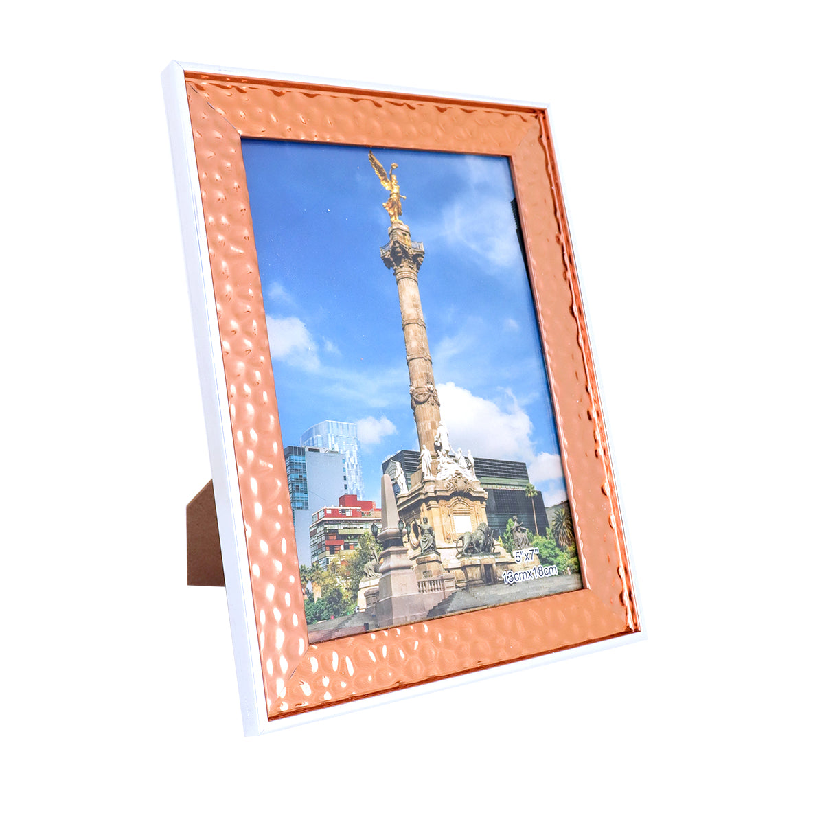 Portarretratos con Marco Texturizado color Cobre, 13x18cm