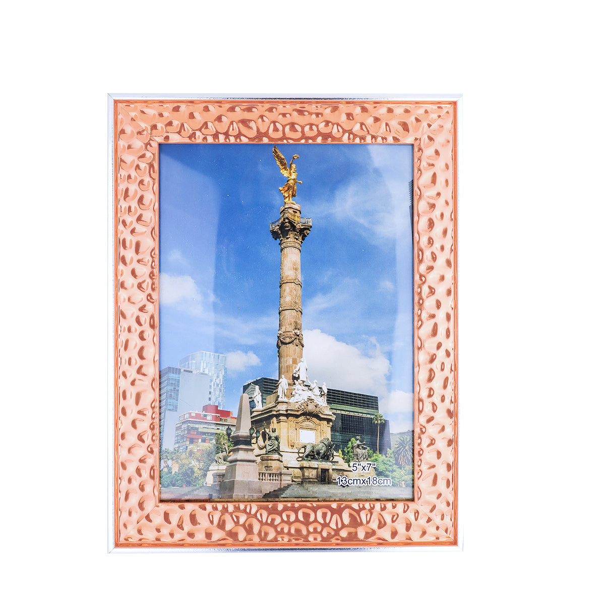 Portarretratos con Marco Texturizado color Cobre, 13x18cm